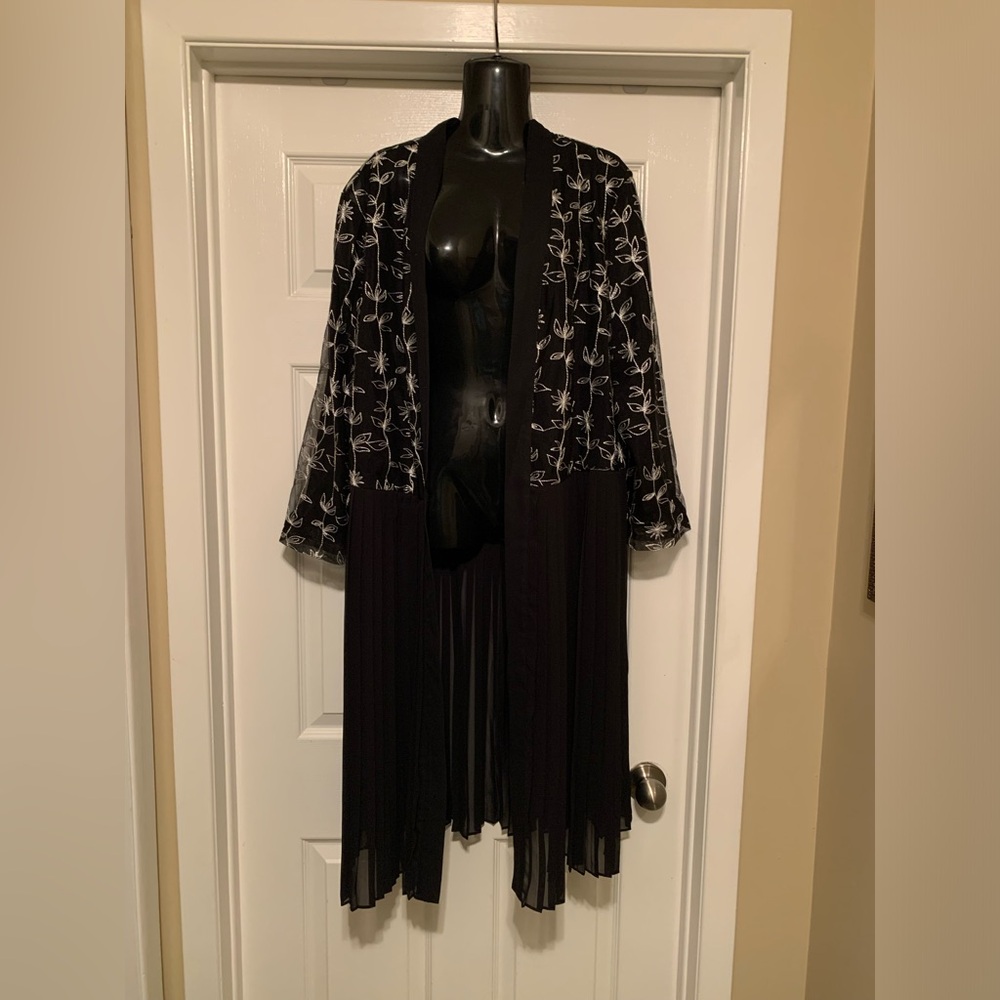 New ALFANI Open Front Sheer Formal Duster